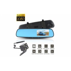 Oglinda retrovizoare cu camera fata-spate, ecran 4,3 inch, night vision