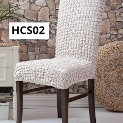SET 6 HUSE CREPONATE PENTRU SCAUNE ALB MURDAR COD HCS02