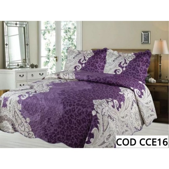 Cuvertura Pat Dublu 3 Piese Bumbac Finet COD CCE16 Cuvertura Pat Dublu 3 Piese Bumbac Finet COD CCE16