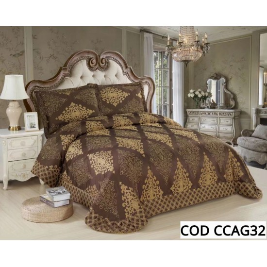 Cuvertura LUX Pat Dublu 3 Piese Cod CCAG32 Cuvertura LUX Pat Dublu 3 Piese Cod CCAG32