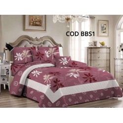 Cuvertura Pat Dublu 3 Piese Bumbac Satinat Cod BBS1