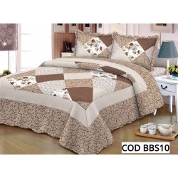 Cuvertura Pat Dublu 3 Piese Bumbac Satinat Cod BBS10