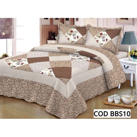 Cuvertura Pat Dublu 3 Piese Bumbac Satinat Cod BBS10