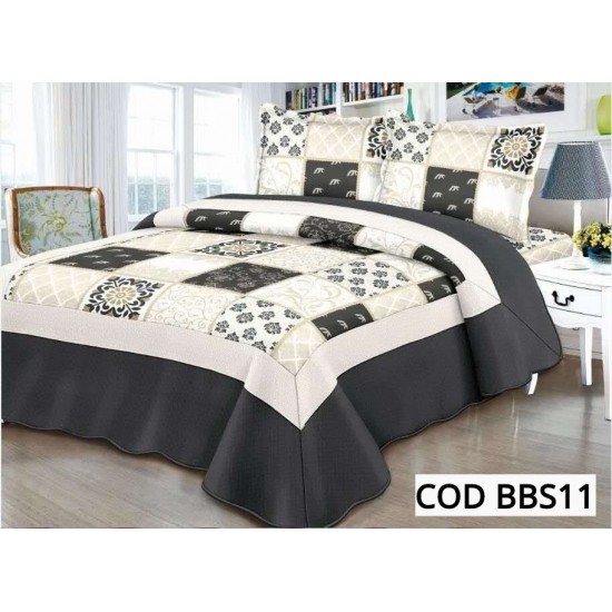 Cuvertura Pat Dublu 3 Piese Bumbac Satinat Cod BBS11