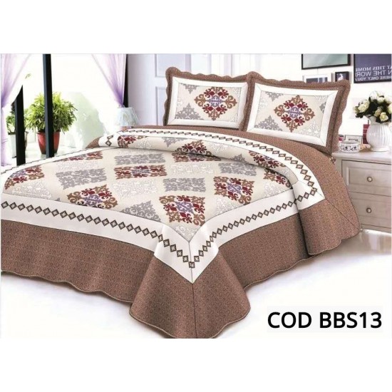 Cuvertura Pat Dublu 3 Piese Bumbac Satinat Cod BBS13