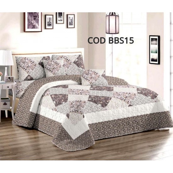 Cuvertura Pat Dublu 3 Piese Bumbac Satinat Cod BBS15