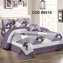 Cuvertura Pat Dublu 3 Piese Bumbac Satinat Cod BBS16 Cuvertura Pat Dublu 3 Piese Bumbac Satinat Cod BBS16