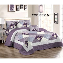 Cuvertura Pat Dublu 3 Piese Bumbac Satinat Cod BBS16