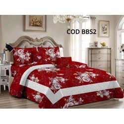 Cuvertura Pat Dublu 3 Piese Bumbac Satinat Cod BBS2