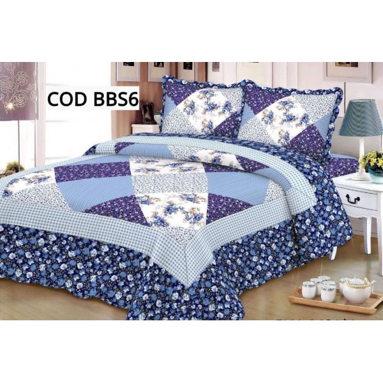 Cuvertura Pat Dublu 3 Piese Bumbac Satinat Cod BBS6