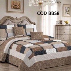 Cuvertura Pat Dublu 3 Piese Bumbac Satinat Cod BBS8 Cuvertura Pat Dublu 3 Piese Bumbac Satinat Cod BBS8