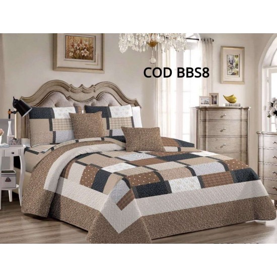 Cuvertura Pat Dublu 3 Piese Bumbac Satinat Cod BBS8 Cuvertura Pat Dublu 3 Piese Bumbac Satinat Cod BBS8