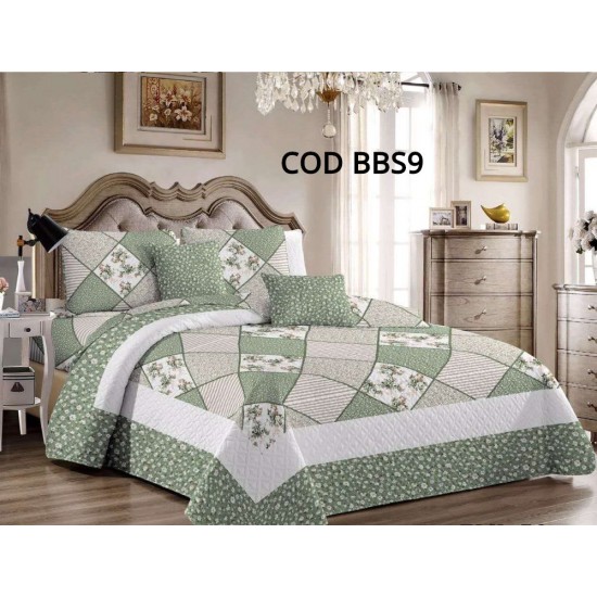 Cuvertura Pat Dublu 3 Piese Bumbac Satinat Cod BBS9