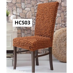 SET 6 HUSE CREPONATE PENTRU SCAUNE CONIAC INCHIS COD HCS03