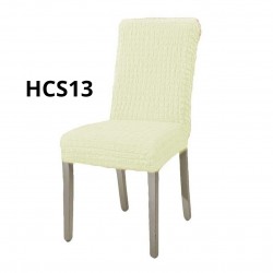 SET 6 HUSE CREPONATE PENTRU SCAUNE CREM COD HCS13