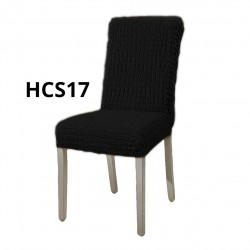 SET 6 HUSE CREPONATE PENTRU SCAUNE NEGRU COD HCS17