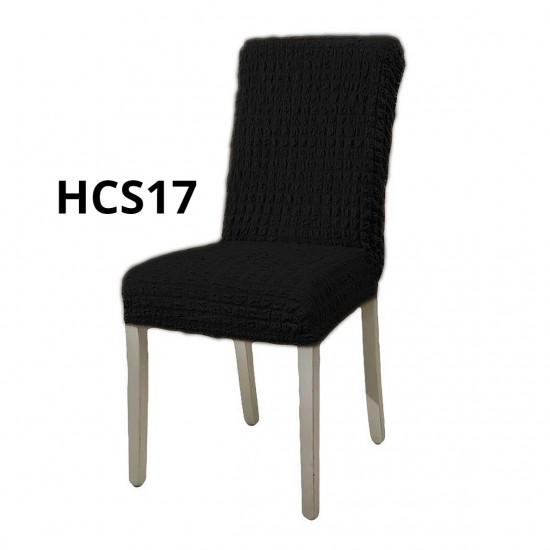 SET 6 HUSE CREPONATE PENTRU SCAUNE NEGRU COD HCS17
