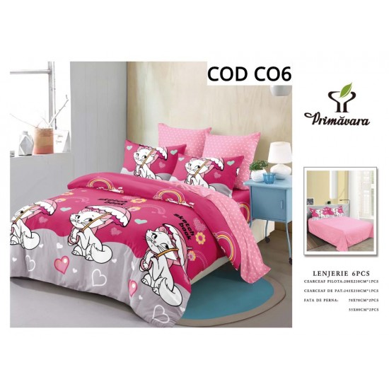 Lenjerie Bumbac Finet 6 Piese MODEL CRACIUN Cod CO6 Lenjerie Bumbac Finet 6 Piese MODEL CRACIUN Cod CO6