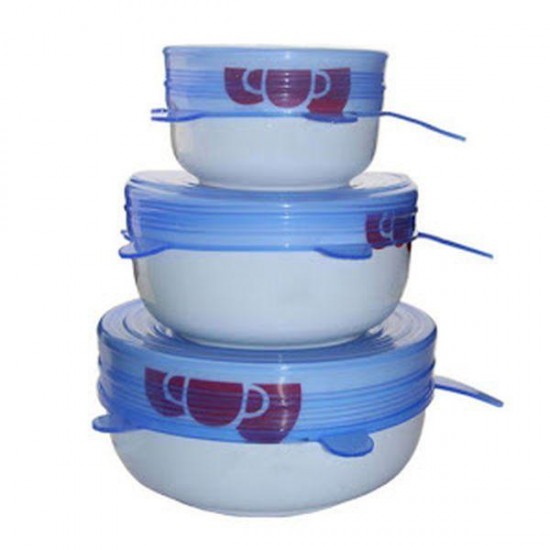 Set 6 capace flexibile din silicon, pentru caserole 1+1 GRATIS Set 6 capace flexibile din silicon, pentru caserole 1+1 GRATIS