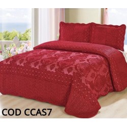 Cuvertura Pat Catifea 3 Piese COD - CCAS7