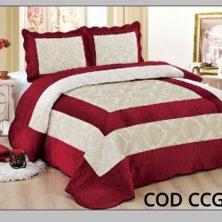 Cuvertura Pat Catifea 3 Piese COD - CCG15 Cuvertura Pat Catifea 3 Piese COD - CCG15