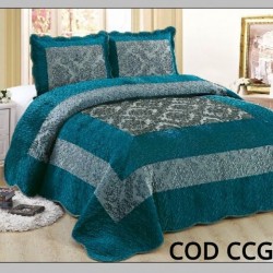 Cuvertura Pat Catifea 3 Piese COD - CCG16 Cuvertura Pat Catifea 3 Piese COD - CCG16