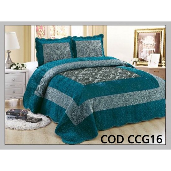 Cuvertura Pat Catifea 3 Piese COD - CCG16
