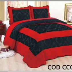 Cuvertura Pat Catifea 3 Piese COD - CCG19 Cuvertura Pat Catifea 3 Piese COD - CCG19