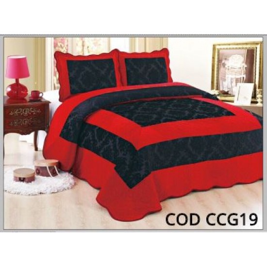 Cuvertura Pat Catifea 3 Piese COD - CCG19