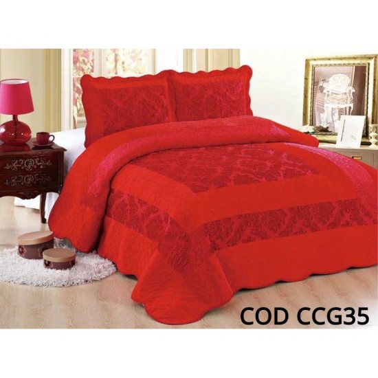 Cuvertura Pat Catifea 3 Piese - COD CCG35
