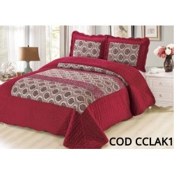 Cuvertura Pat Catifea 3 Piese - Cod CCLAK1