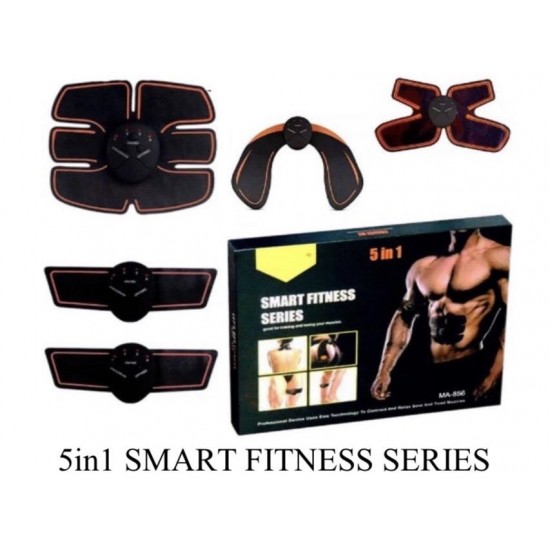 EMS Set electrostimulator 5 in 1  pentru slabire si tonifiere musculatura prin stimuli electrici