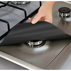 Set 4 folii de protectie aragaz, teflon, lavabile, negru