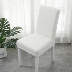 Set 6 huse pentru scaune - ALB