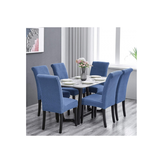 Set 6 huse pentru scaune - ALBASTRU Set 6 huse pentru scaune - ALBASTRU