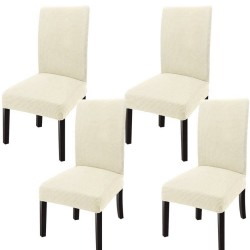 Set 6 huse pentru scaune - CREM UNT