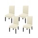 Set 6 huse pentru scaune - CREM UNT