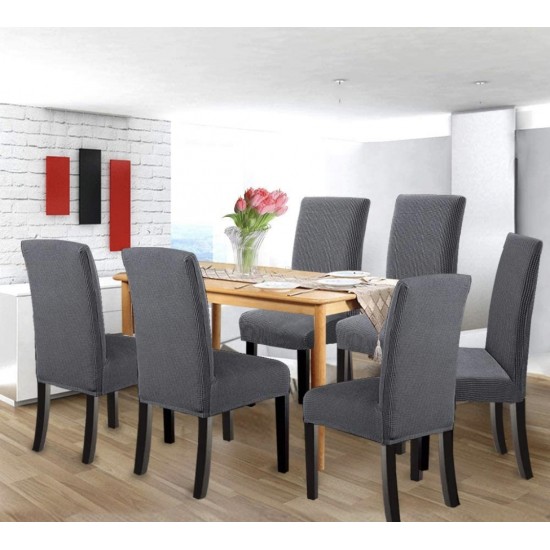 Set 6 huse pentru scaune - GRI INCHIS Set 6 huse pentru scaune - GRI INCHIS