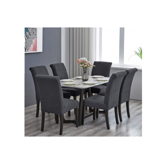 Set 6 huse pentru scaune - GRI INCHIS Set 6 huse pentru scaune - GRI INCHIS