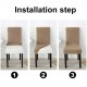 Set 6 huse pentru scaune - MARO DESCHIS Set 6 huse pentru scaune - MARO DESCHIS