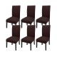 Set 6 huse pentru scaune - MARO INCHIS