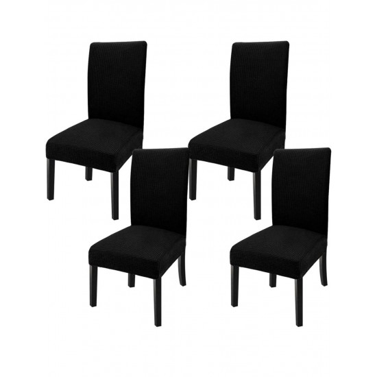 Set 6 huse pentru scaune - NEGRU