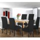 Set 6 huse pentru scaune - NEGRU