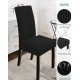 Set 6 huse pentru scaune - NEGRU