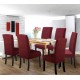 Set 6 huse pentru scaune - ROSU BORDO