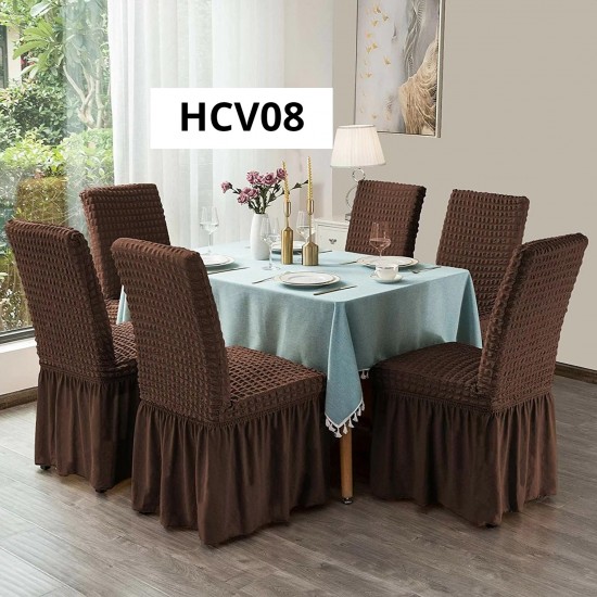 SET 6 HUSE CREPONATE CU VOLANE PENTRU SCAUNE MARO INCHIS COD HCV08 SET 6 HUSE CREPONATE CU VOLANE PENTRU SCAUNE MARO INCHIS COD HCV08