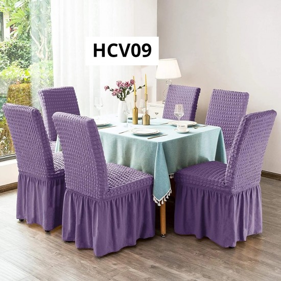 SET 6 HUSE CREPONATE CU VOLANE PENTRU SCAUNE MOV COD HCV09 SET 6 HUSE CREPONATE CU VOLANE PENTRU SCAUNE MOV COD HCV09