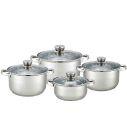Set oale Inox 8 piese Grunberg, Capac, Argintiu Set oale Inox 8 piese Grunberg, Capac, Argintiu