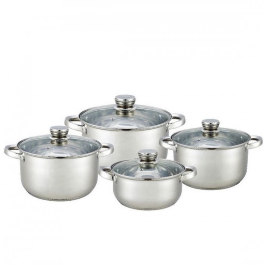 Set oale Inox 8 piese Grunberg, Capac, Argintiu Set oale Inox 8 piese Grunberg, Capac, Argintiu