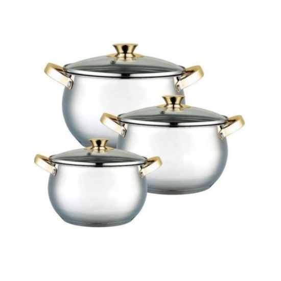 Set oale cu capac Gunberg GR 1057 6 piese Inox Set oale cu capac Gunberg GR 1057 6 piese Inox
